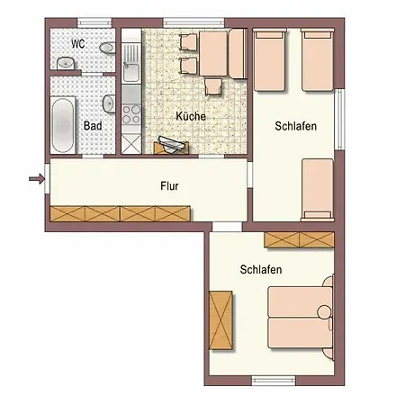 Séjour à la ferme Ferienwohnung 75qm 2 Schlafraume Max. 5 Personen